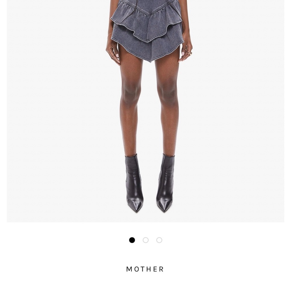 Mother Charcoal Layered Denim Skirt